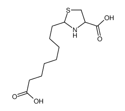 2-(7-carboxyheptyl)-1,3-thiazolidine-4-carboxylic acid Structure