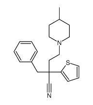 4-Methyl-α-(phenylmethyl)-α-(2-thienyl)-1-piperidinebutyronitrile structure