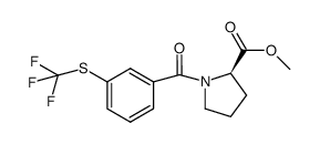 1-(3-trifluoromethylthiobenzoyl)pyrrolidine-2R-carboxylic acid methyl ester结构式