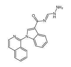 N-(hydrazinylmethylidene)-1-isoquinolin-1-ylindole-3-carboxamide结构式