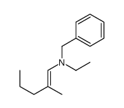 N-benzyl-N-ethyl-2-methylpent-1-en-1-amine Structure