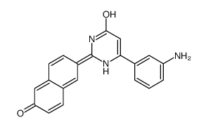 6-(3-aminophenyl)-2-(6-oxonaphthalen-2-ylidene)-1H-pyrimidin-4-one结构式