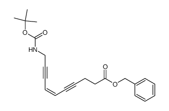 (Z)-10-tert-Butoxycarbonylamino-dec-6-ene-4,8-diynoic acid benzyl ester Structure