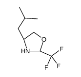 (4S)-4-(2-methylpropyl)-2-(trifluoromethyl)-1,3-oxazolidine结构式