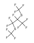 1,2-bis(trifluoromethylsulfanyl)hexafluoropropane结构式