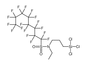 N-ethylheptadecafluoro-N-[3-(trichlorosilyl)propyl]octanesulphonamide structure