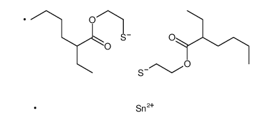 (dimethylstannylene)bis(thioethylene) bis(2-ethylhexanoate) Structure