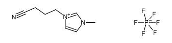 1-(3-cyanopropyl)-3-methyl-3H-imidazol-1-ium hexafluorophosphate Structure
