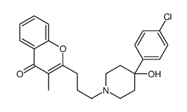 2-[3-[4-(4-chlorophenyl)-4-hydroxypiperidin-1-yl]propyl]-3-methylchromen-4-one结构式