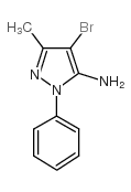 5-氨基-4-溴-3-甲基-1-苯基吡唑结构式
