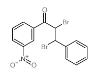 2,3-dibromo-1-(3-nitrophenyl)-3-phenyl-propan-1-one Structure