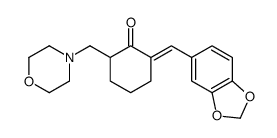 (2E)-2-(1,3-benzodioxol-5-ylmethylidene)-6-(morpholin-4-ylmethyl)cyclohexan-1-one Structure