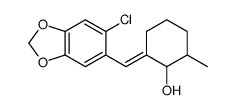 (2E)-2-[(6-chloro-1,3-benzodioxol-5-yl)methylidene]-6-methylcyclohexan-1-ol结构式