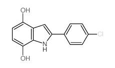 2-(4-chlorophenyl)-1H-indole-4,7-diol结构式