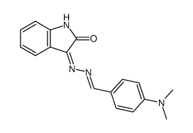 4-(dimethylamino)benzaldehyde-N-(2-oxo-1,2-dihydro-3H-indol-3-ylidene)hydrazone结构式