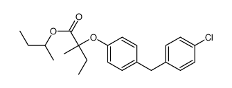 butan-2-yl 2-[4-[(4-chlorophenyl)methyl]phenoxy]-2-methyl-butanoate结构式