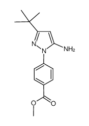 methyl 4-(5-amino-3-tert-butyl-1H-pyrazol-1-yl)benzoate Structure