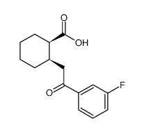 CIS-2-[2-(3-FLUOROPHENYL)-2-OXOETHYL]CYCLOHEXANE-1-CARBOXYLIC ACID结构式