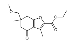 3,6-dimethyl-4-oxo-6-(methoxymethyl)-4,5,6,7-tetrahydrobenzofuran-2-carboxylate Structure