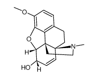 ent-4,5β-epoxy-3-methoxy-17-methyl-hasuban-7-en-6β-ol Structure