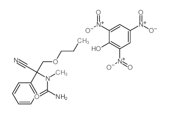 1-(1-cyano-1-phenyl-2-propoxy-ethyl)-1-methyl-urea; 2,4,6-trinitrophenol结构式