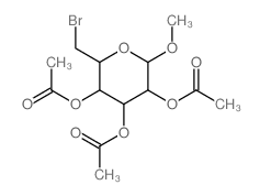α-D-Glucopyranoside, methyl6-bromo-6-deoxy-, 2,3,4-triacetate结构式