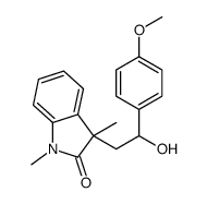 3-[2-hydroxy-2-(4-methoxyphenyl)ethyl]-1,3-dimethylindol-2-one结构式