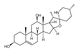 (22R, 25R)-spirosol-5-ene-3β,12β-diol结构式