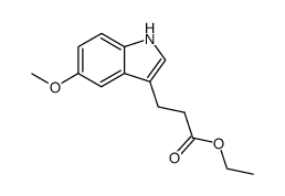 3-(5-甲氧基-1H-吲哚-3-基)丙酸乙酯结构式