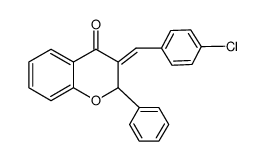 (E)-2,3-Dihydro-3-<(4-chlorophenyl)methylene>-2-phenyl-4H-1-benzopyran-4-one结构式