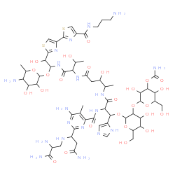 13-[(4-Amino-4,6-dideoxy-α-L-talopyranosyl)oxy]-N1-(3-aminopropyl)-19-demethyl-12-hydroxybleomycinamide Structure