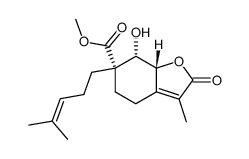 methyl (6S,7S,7aR)-7-hydroxy-3-methyl-6-(4-methylpent-3-en-1-yl)-2-oxo-2,4,5,6,7,7a-hexahydrobenzofuran-6-carboxylate结构式