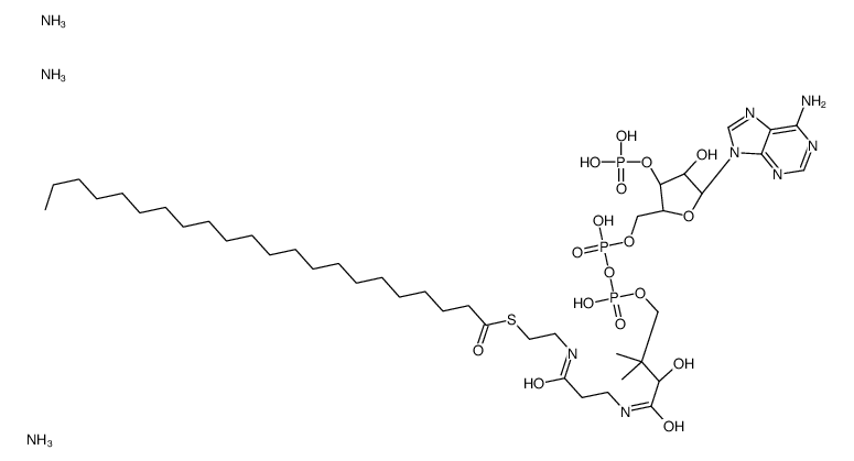 triazanium,[(2R,3R,5R)-5-(6-aminopurin-9-yl)-2-[[[[(3R)-4-[[3-(2-docosanoylsulfanylethylamino)-3-oxopropyl]amino]-3-hydroxy-2,2-dimethyl-4-oxobutoxy]-oxidophosphoryl]oxy-oxidophosphoryl]oxymethyl]-4-hydroxyoxolan-3-yl] hydrogen phosphate结构式