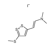 (E)-3-(2-(dimethylamino)vinyl)-5-(methylthio)-1,2-dithiol-1-ium iodide Structure