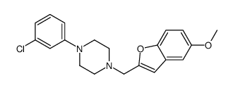 1-(3-chlorophenyl)-4-[(5-methoxy-1-benzofuran-2-yl)methyl]piperazine结构式