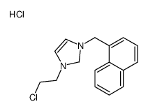 1-(2-chloroethyl)-3-(naphthalen-1-ylmethyl)-1,2-dihydroimidazol-1-ium,chloride Structure