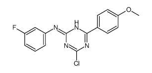 4-chloro-N-(3-fluorophenyl)-6-(4-methoxyphenyl)-1,3,5-triazin-2-amine Structure