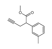 methyl 2-(3-methylphenyl)pent-4-ynoate结构式