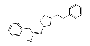 2-phenyl-N-[1-(2-phenylethyl)pyrrolidin-3-yl]acetamide结构式