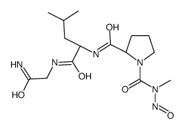 (2S)-2-N-[(2S)-1-[(2-amino-2-oxoethyl)amino]-4-methyl-1-oxopentan-2-yl]-1-N-methyl-1-N-nitrosopyrrolidine-1,2-dicarboxamide结构式