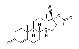 17-acetoxy-17β-ethynylandrost-4-en-3-one结构式