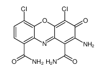 2-amino-4,6-dichloro-3H-3-oxophenoxazine-1,9-dicarboxamide结构式