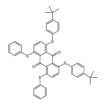 1,8-bis[[4-(1,1-dimethylethyl)phenyl]thio]-4,5-bis(phenylthio)anthraquinone结构式