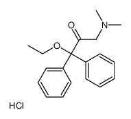 2-Propanone, 3-(dimethylamino)-1,1-diphenyl-1-ethoxy-, hydrochloride Structure