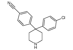 4-[4-(4-chlorophenyl)piperidin-4-yl]benzonitrile Structure