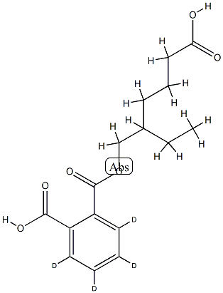 [2H4]-(±)-邻苯二甲酸单(5-羧基-2-乙基戊基)酯结构式