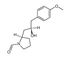 1-formyl-2β-((2R*)-hydroxy-3-(4-methoxyphenyl)propyl)pyrrolidine Structure