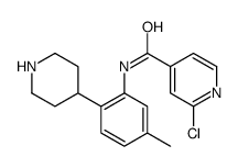 2-chloro-N-(5-methyl-2-piperidin-4-ylphenyl)pyridine-4-carboxamide结构式