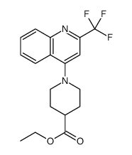 4-Piperidinecarboxylic acid, 1-[2-(trifluoromethyl)-4-quinolinyl]-, ethyl ester结构式