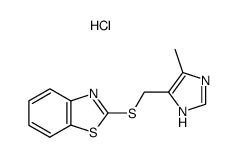 2-(5-Methyl-3H-imidazol-4-ylmethylsulfanyl)-benzothiazole; hydrochloride结构式